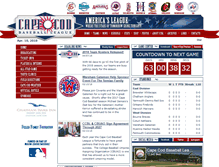 Tablet Screenshot of capecodbaseball.org